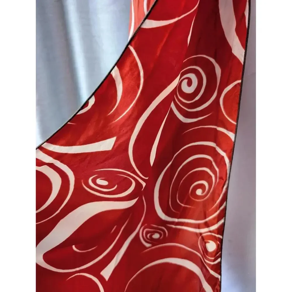Orange White Swirl Vintage 60s Men's Scarf
